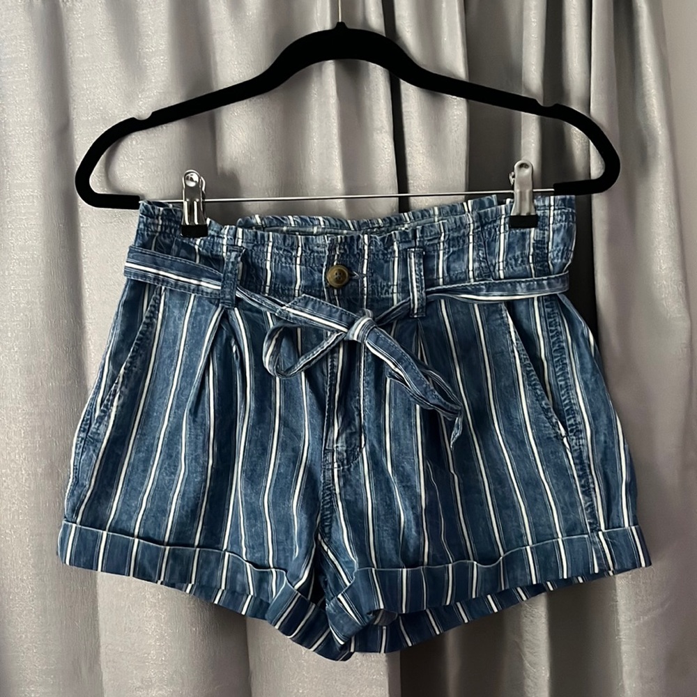 high waisted shorts with tie